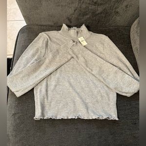 NWT Aerie Grey Turtleneck Top Size S